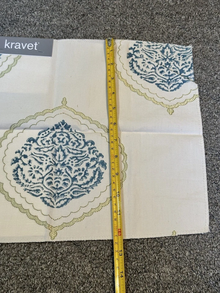 Kravet Fabric Sample 12.5” x 12” Kasara Capri Constantinople 1530 Blue Green - Image 3 of 4