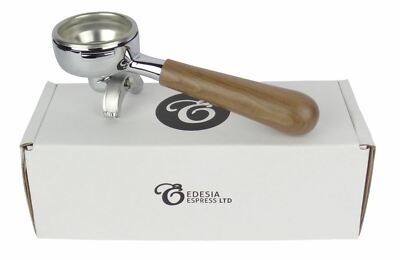 NUOVA SIMONELLI Portafilter Coffee Espresso Walnut Handle - 2 Spout, 14g Basket