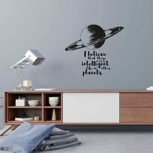 Other Planets Quote Space Universe Vinyl Wall Art Sticker for Home Room Decals - Picture 4 of 6