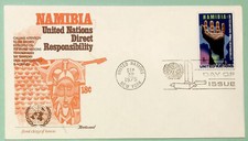 Sc UN 264 United Nations 1975 18c Namibia Direct Responsibility Fleetwood Cachet