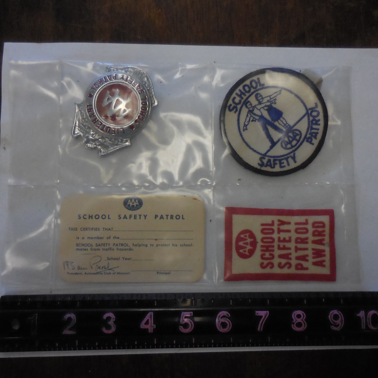 Rare Lieutenant AAA school safety patrol 4 piece Setunopened Missouri