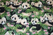 PANDA BEAR FAMILY FROM SCS DESIGNS - 100 COTTON FABRICS