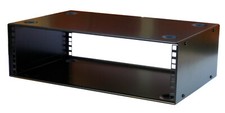3U Rack Cabinet 500mm deep 19 inch  Stackable case  in black