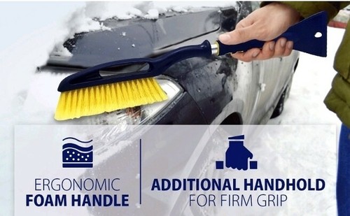 Michelin Heavy Duty Snow Brush 25 inch with brush, scraper, handle  Soft grip - Foto 4 di 12