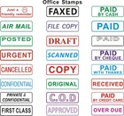 Office Self Inked Rubber Stamps Office Stamp Praise Copy Received Paid Urgent