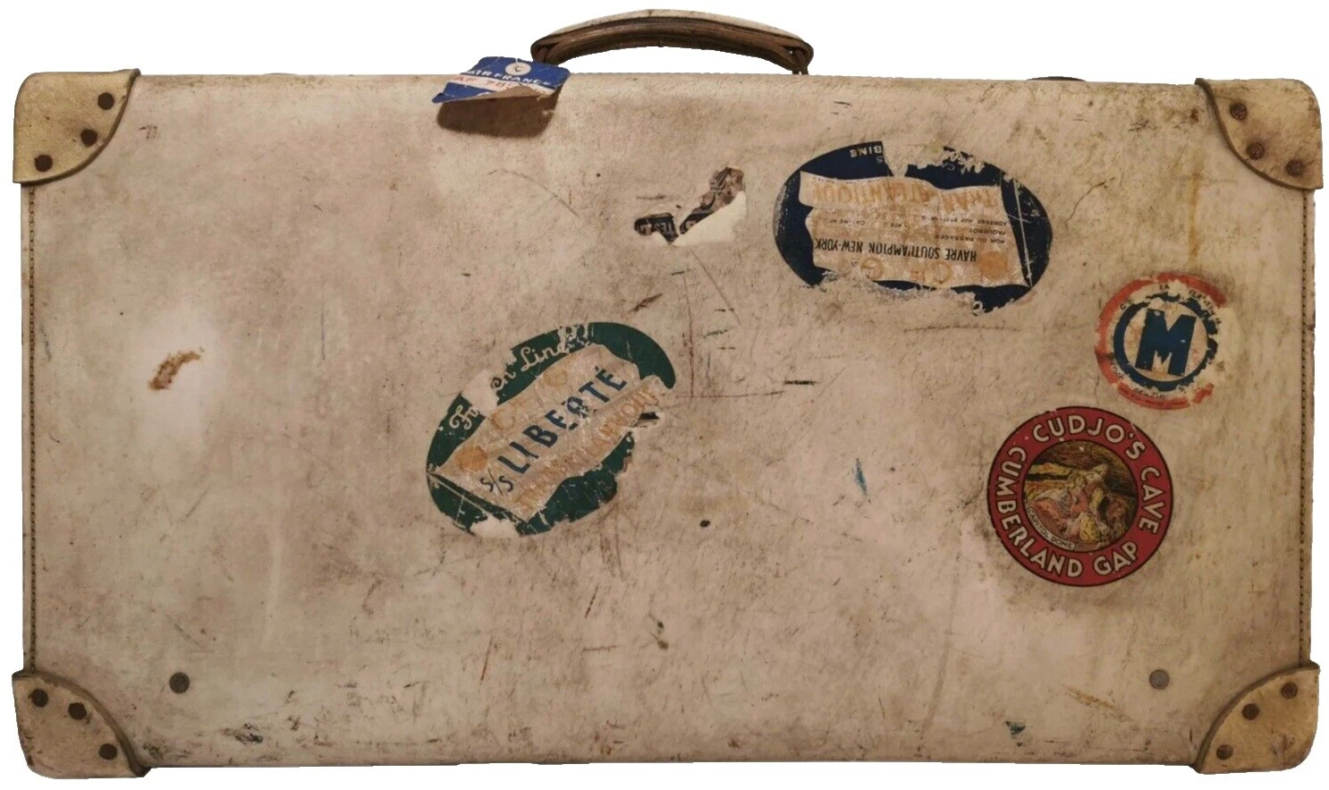 White Leather Vintage Luggage & Vintage Travel Accessories