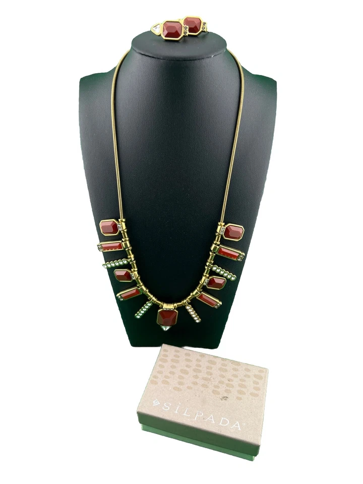 Pendientes Collar SILPADA KR Mirage En Caja Cristal Swarovski Resina Foto 2 de 4