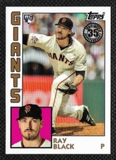 Ray Black 2019 Topps 35th Anniversary 1984 Rookie #84R-RBL Giants Insert RC