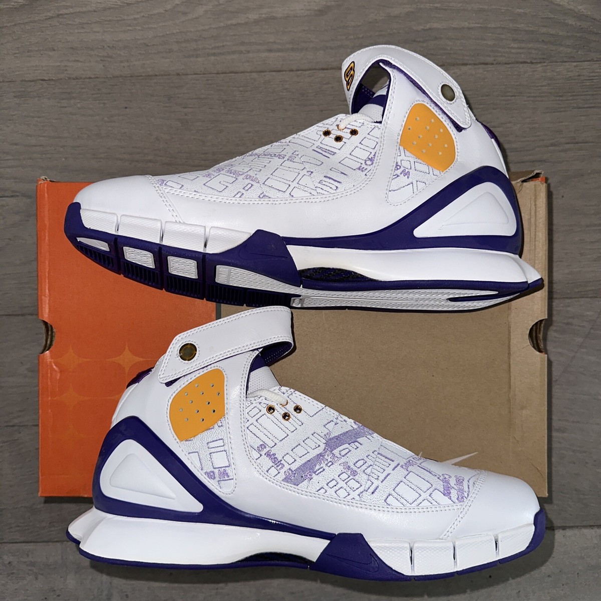 Nike Air Zoom Huarache 2K5 Laser KB Kobe LA Map 314165 111 Nike Air Zoom Huarache 2K5 Laser KB Kobe LA Map 314165 111