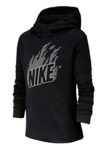 NWT 40 Nike Youth Boy's Dry-Fit Therma Training Fleece Black Hoodie BV3853 S M