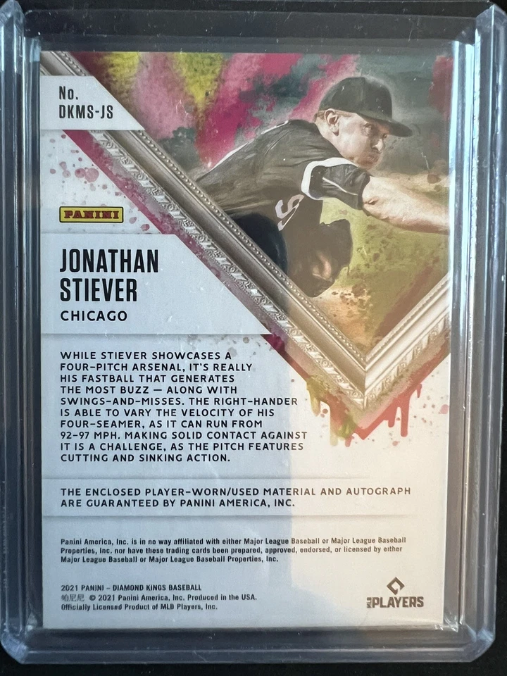 2021 Diamond Kings Jonathan Stiever Rookie Dual Jersey Patch Auto RC #19/25 - Image 2 of 2
