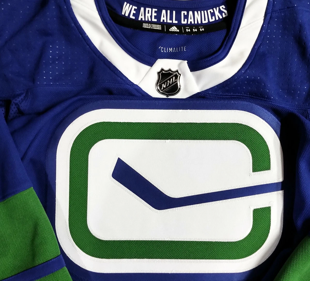 adidas Vancouver Canucks NHL Men's Climalite Authentic Team NHL Hockey  Jersey