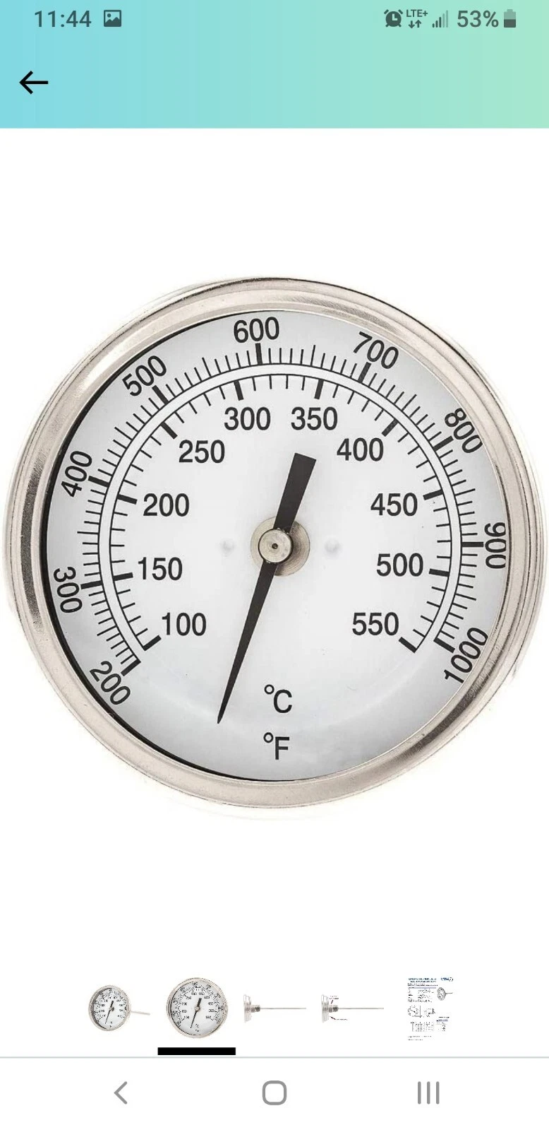 Wood Fired Brick Pizza Oven Thermometer
Opens in a new window or tab