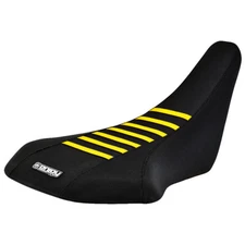 2004-2009 Suzuki Quadsport Z250  LTZ 250 Seat Cover ALL BLACK / YELLOW RIBS #246