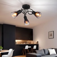 Deckenlampe Esszimmerleuchte Deckenleuchte 3 Flammig KüChenlampe Rauchfarben E14