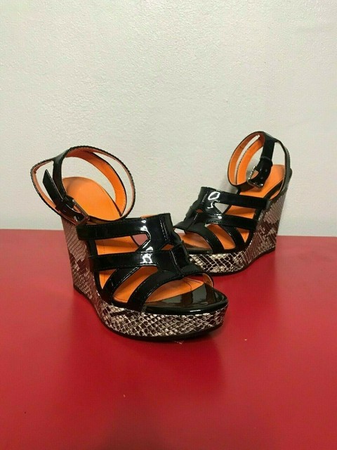 clarks patent sandals