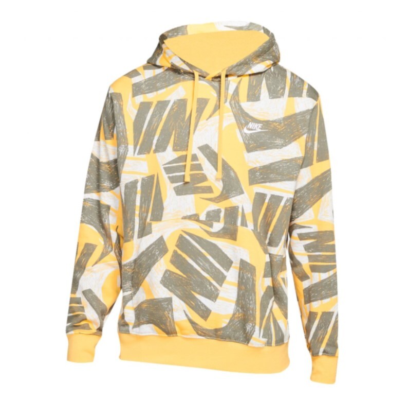 men's nike sportswear allover graphic club fleece hoodie