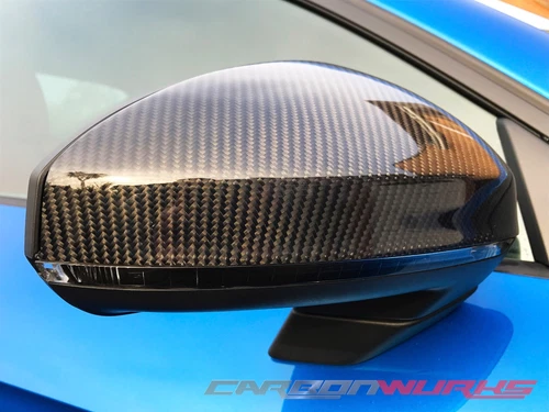 Audi TT MK3 8S R8 4S Carbon Fibre Fiber Replacement Mirrors - Non Lane Assist