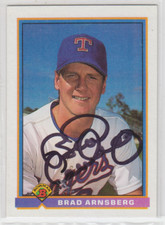 Autographed 1991 Bowman Brad Arnsberg - Rangers