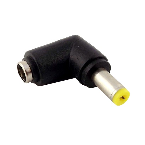 DC Power 5.5mmx 2.1mm Female Jack to 5.5mm x 1.7mm Male Right Angle Adapter - Picture 2 of 5
