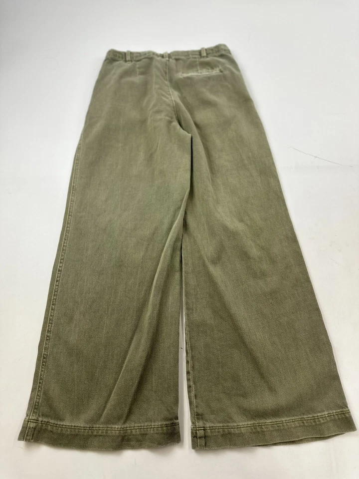 Pantalones chinos plisados verdes Tractr niñas 16 pierna ancha Foto 2 de 4