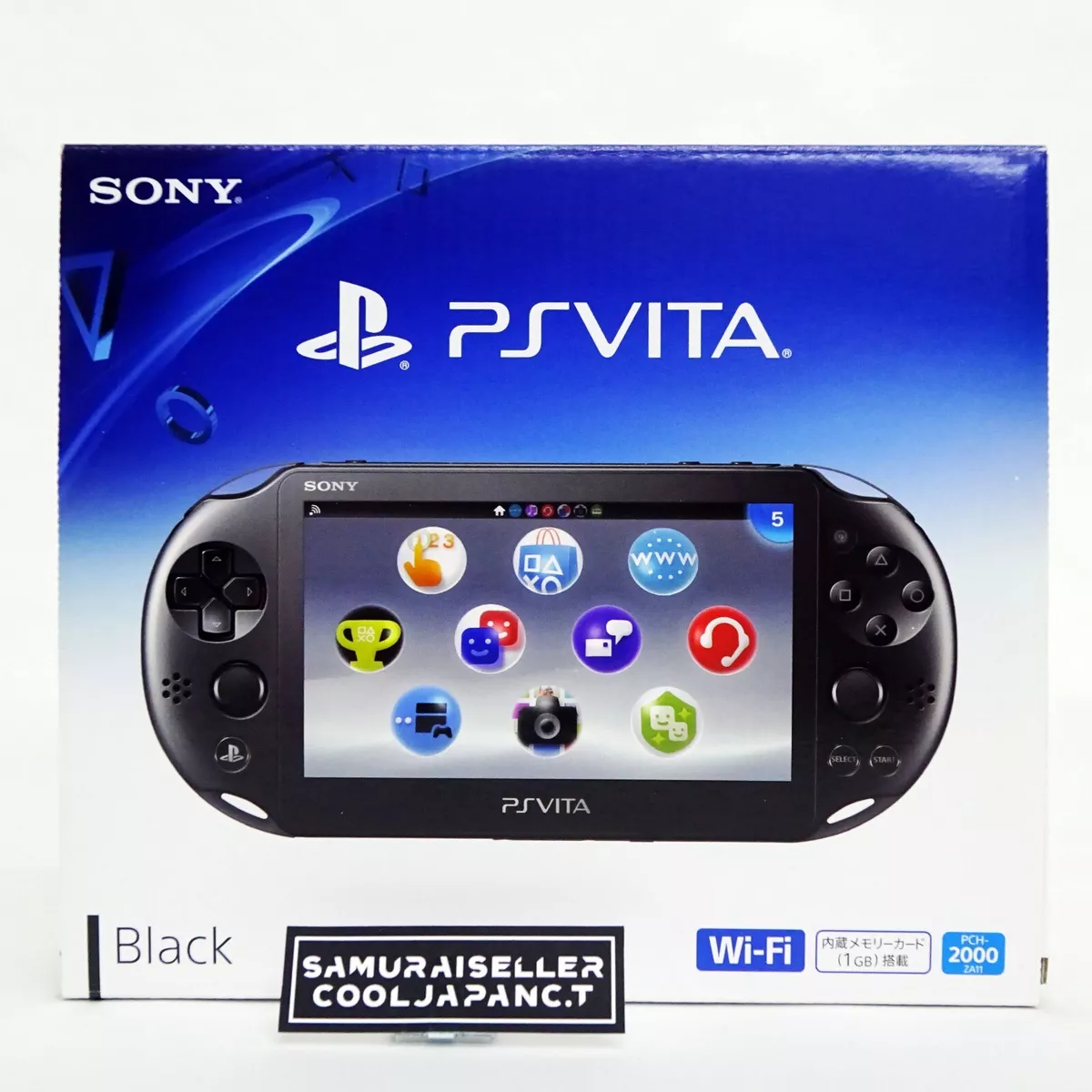 SONY PlayStation Vita Wi-Fi Model Black PCH-2000 ZA11 Vita Cosole Japan NEW