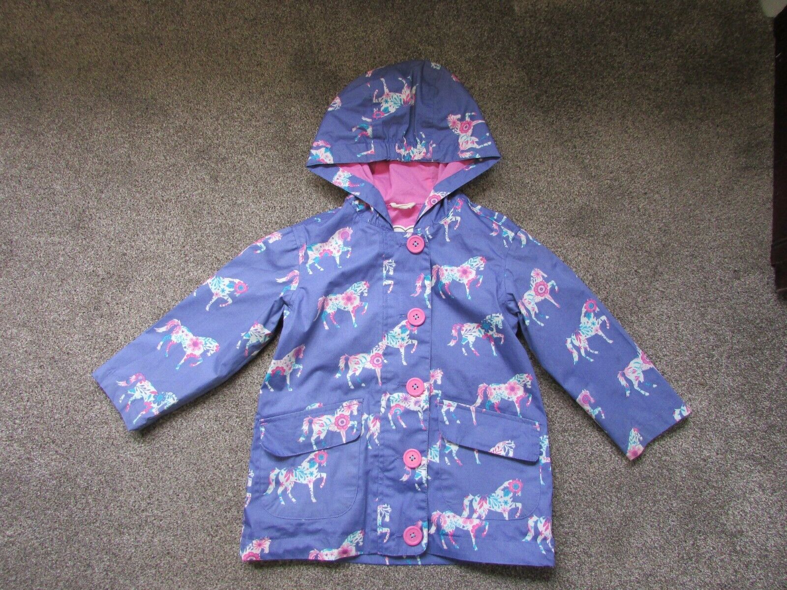 Cappotto giacca Hatley bambina 3 anni Cavalli Pony Buone condizioni