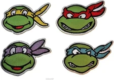 Teenage Mutant Ninja Turtles Set of Four Characters Embroidered Patches