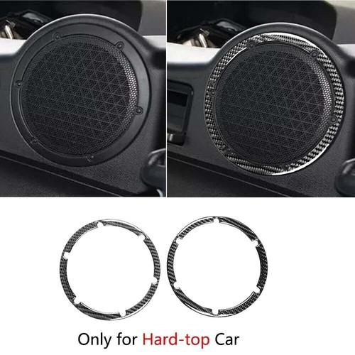 Carbon Fiber Rear Audio Loudspeaker Speaker Ring Trim For 350Z 0309