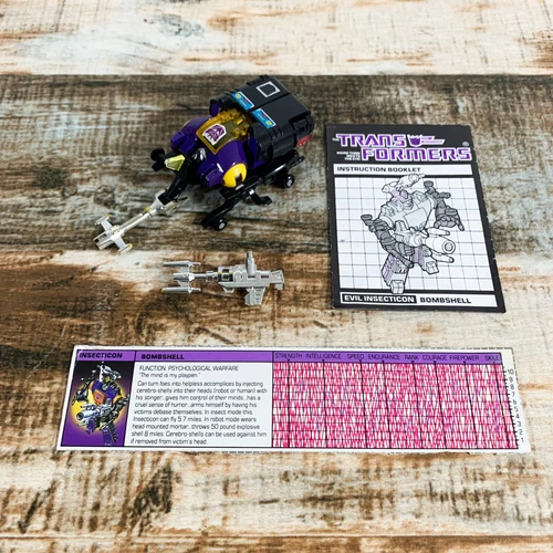 Transformers G1 BOMBSHELL - 100% Complete w/ Instructions and Spec Card