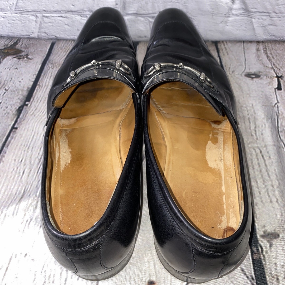Gucci Horse Bit Men\'s 12.5 Vintage Black Made in Italy Leather Loafers 353016 Watch: The Backstory Behind the Iconic Gucci Horsebit Loafer main image 4