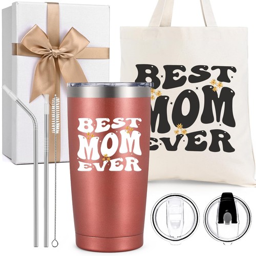 LiqCool Christmas & Mother's Day Gift - Best Mom Ever Tumbler Gift Set 20 Oz ...