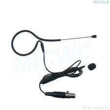 Full Black ear Headset Microphone Mic For Shure Wireless TA4F mini XLR 4Pin