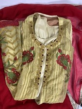 embroidery chiffon kurti/kurta pakistani medium bust 40 Kameez Shirt New