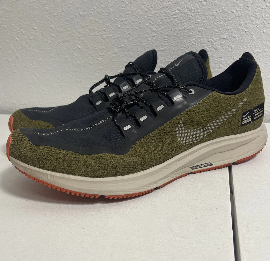 Nike AA1643 300 Air Zoom Pegasus 35 Shield Men s 15 Running Shoes Olive Green