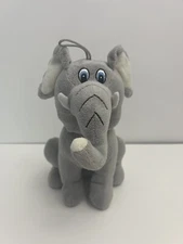 Kipp Brothers 10" Plush Gray Elephant Tusks Sewn Eyes ~ Loop Hang Stuffed Animal