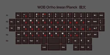 Planck Ortho linear Dye Sub PBT Keycap