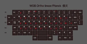 Planck Ortho linéaire Dye Sub PBT Capuchon clé