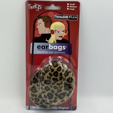 Sprigs Earbags Bandless Ear Warmers Adult Medium Thinsulate Leopard