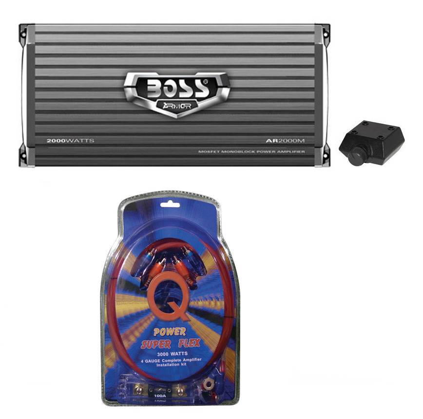 カーオーディオ BOSS AUDIO AR2000M Boss Audio 1200 Watt 2-Channel Car Amplifier with Level