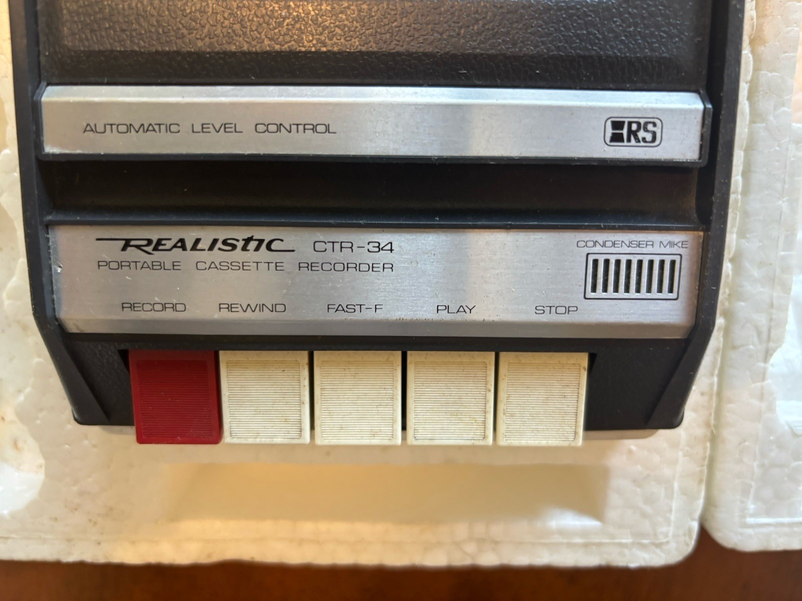 Vintage Realistic CR-34 Cassette Tape Recorder 