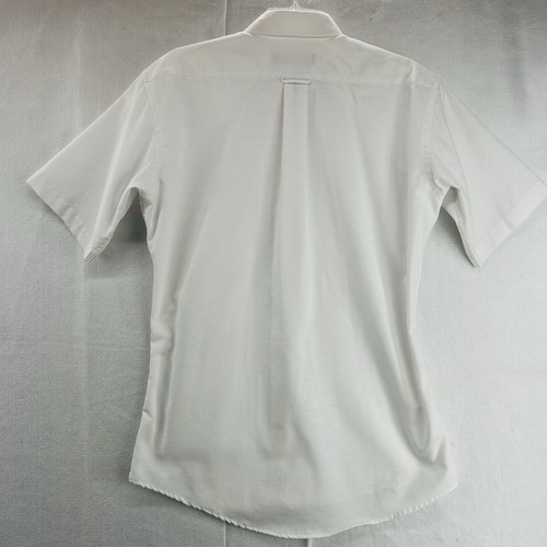 Claybrooke Herren Weiß Oxford Hemd Button Down Gr. 15,5 Kurzarm Faltenfrei - Bild 11 von 11