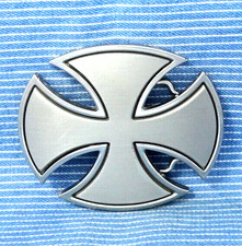 Iron Cross Belt Buckle Biker Soldier Cowboy Punk Cosplay Halloween Vtg  .TYC336