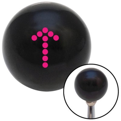 Pink Dotted Directional Arrow Up Black Shift Knob w/ M16x1.5 Insert Shifter