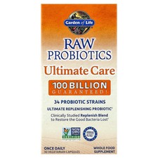 Garden of Life RAW Probiotics Ultimate Care 30 Veggie Caps Gluten-Free, No
