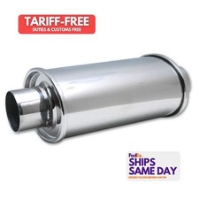 Vibrant 1140 One Polished Stainless Ultra Quiet Resonator 2. 25in Inletoutlet