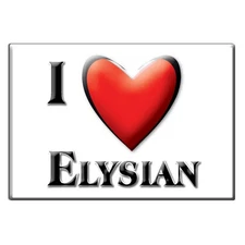 Elysian, Le Sueur County, Minnesota - Fridge Magnet I Love Souvenir Usa
