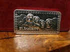 1 OZ MOUNT RUSHMORE WONDERS OF AMERICA  .999 SILVER ART BAR