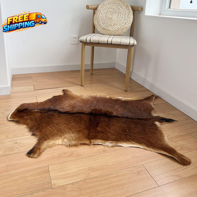 #ad Red Deer Hide Rug Deer Skin Rug Deer Taxidermy Fireplace Deerskin Decor Reindeer $50.66