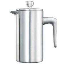 Service Ideas PDWSA350BS Double Wall Coffee Press, Stainless Steel, Brushed, 12